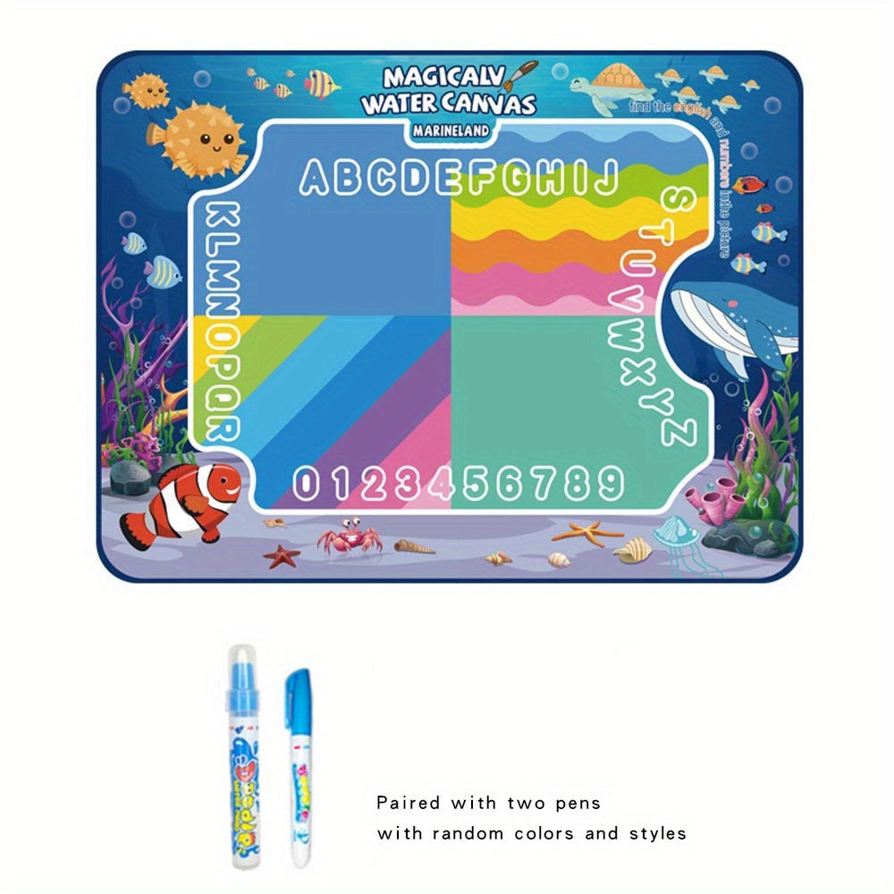 Magic Water Canvas, Reusable Grafitti Mat, Portable Art Toy for Kids, Educational Writing Aid, Creative Drawing Fun, Easy Clean, Durable Playmat