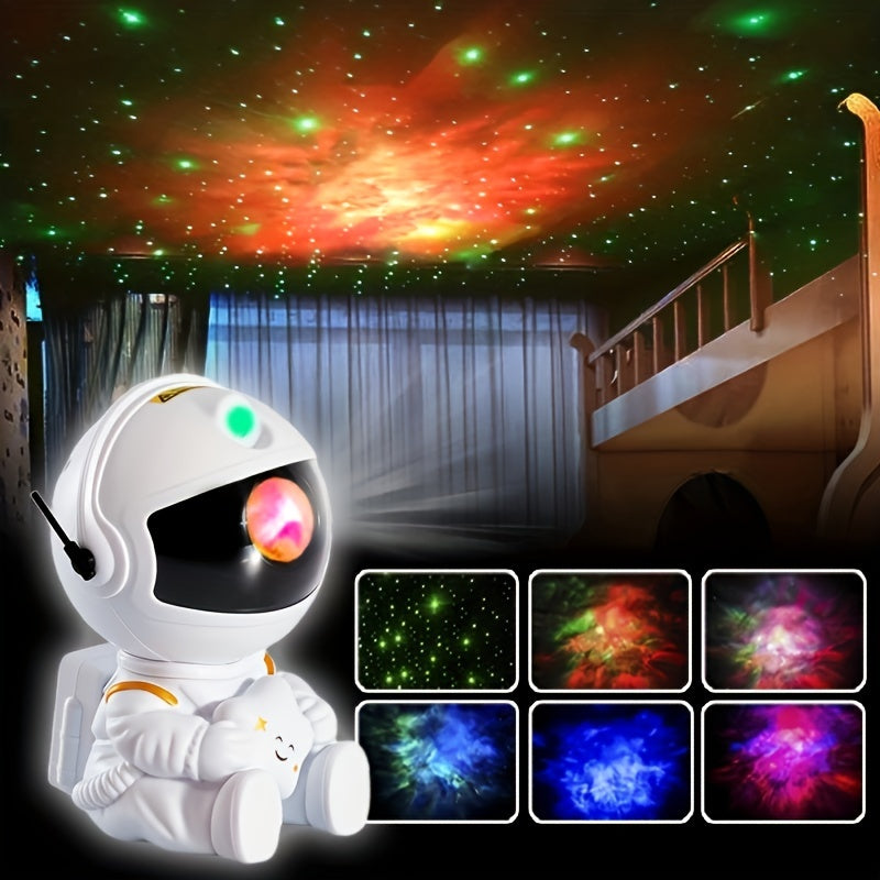 1pc Astronaut Galaxy Star Projector Bedroom Starry Night Light Flexible Projection LED Nebula Lamp