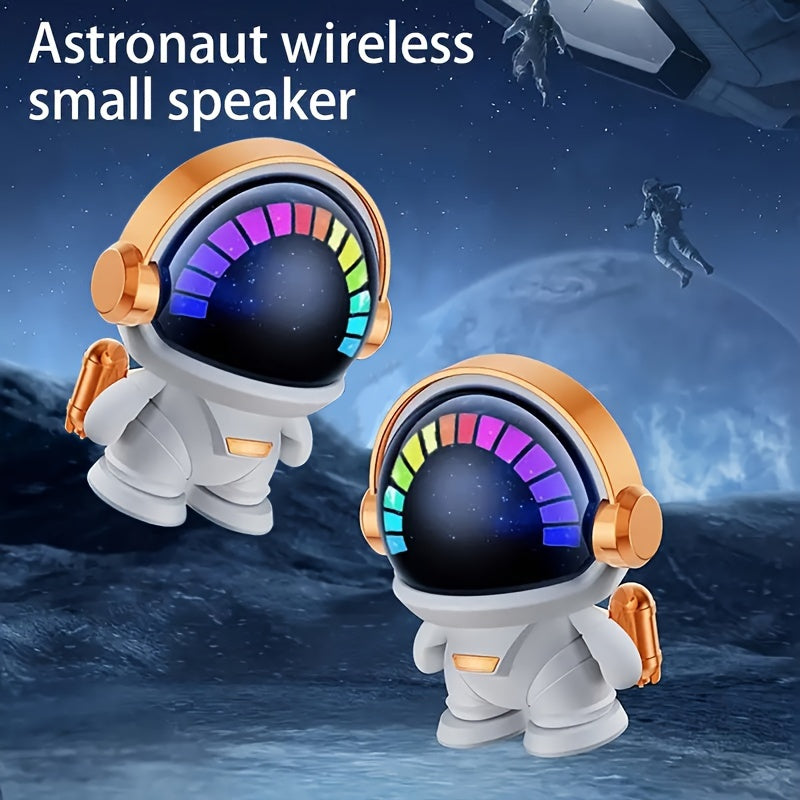 1pc Astronaut Small Speaker, Small Wireless Portable Outdoor Speaker With LED Light, Deep Bass, Large Volume Stereo LED Luminous Wireless Speaker