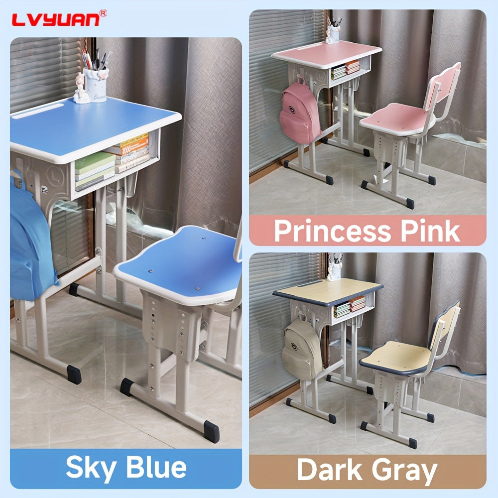 High Quality Kids Table And Chair Set, Height Adjustable Children's School Study Table And Chair Set, Ergonomic Study Table Desk For Kids, Suitable For Children & Primary School Students