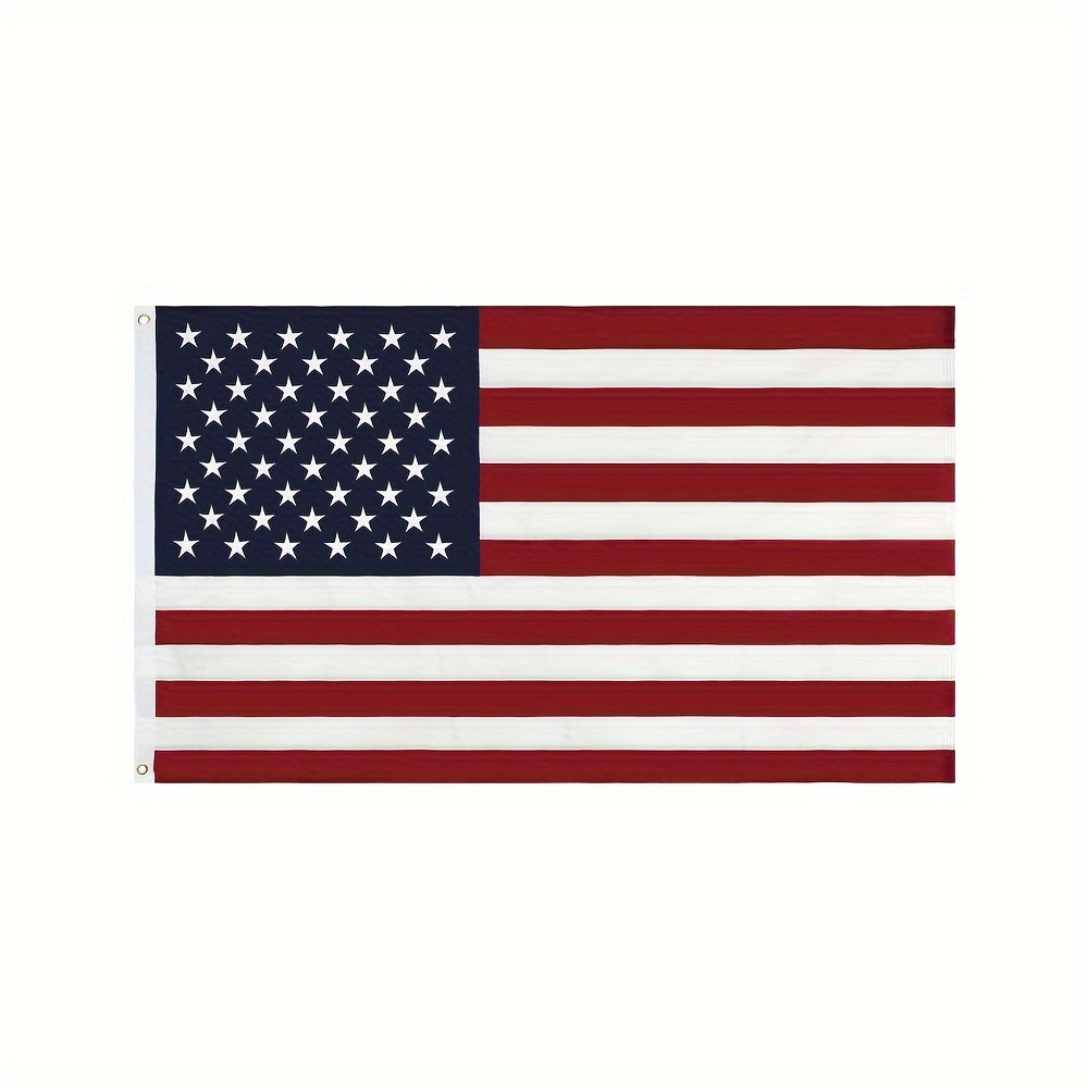 1pc Premium Heavy-Duty 210D Nylon American USA Flag - Embroidery Sewn Stripes, Waterproof, Durable, and Fade-Resistant - Ideal for Outside, Home, Yard, Garden Decorations and Patriotic Events