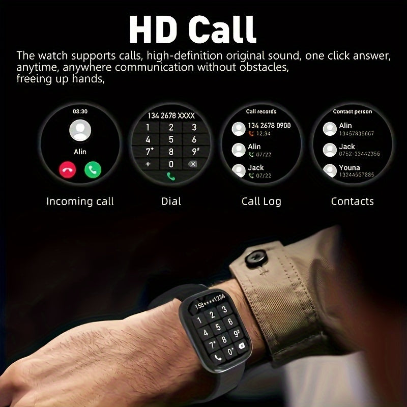 2024 New 2.01 Inch Touch Screen Dual Frequency, Unisex, Support Call Function, Incoming Call SMS Reminder, Multifunctional Fitness And Sports Smart Bracelet, Wireless Connection To Android And For Phone Cell Phone, Halloween,