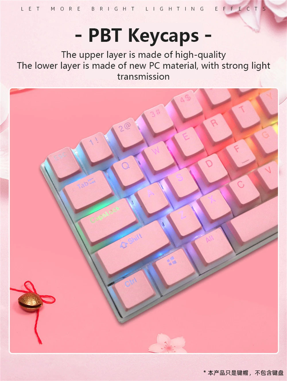 104 Keys PBT Pudding Keycap Two-color Injection OEM Profile DIY Keycaps MX Switch Gaming Mechanical Keyboard