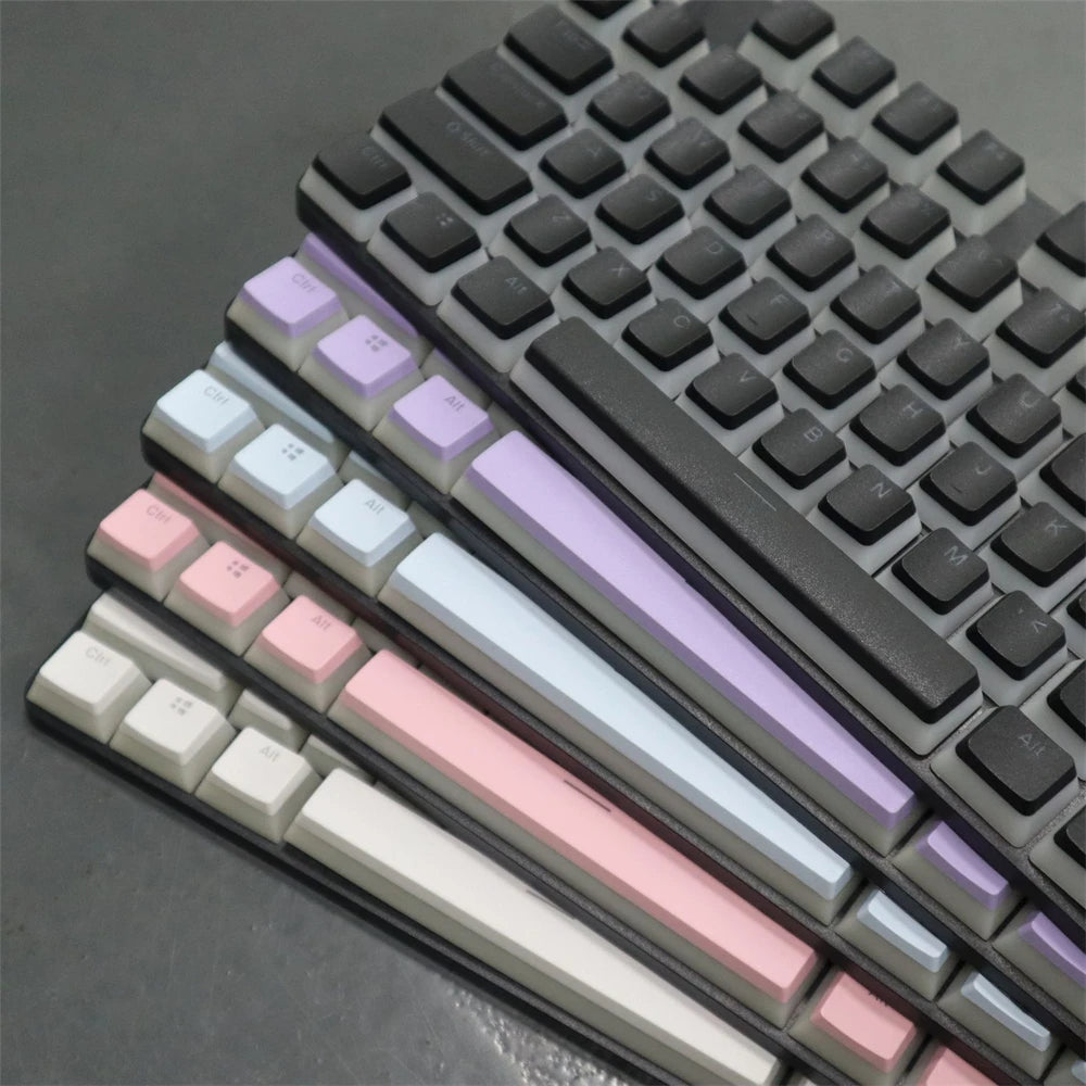 104 Keys PBT Pudding Keycap Two-color Injection OEM Profile DIY Keycaps MX Switch Gaming Mechanical Keyboard