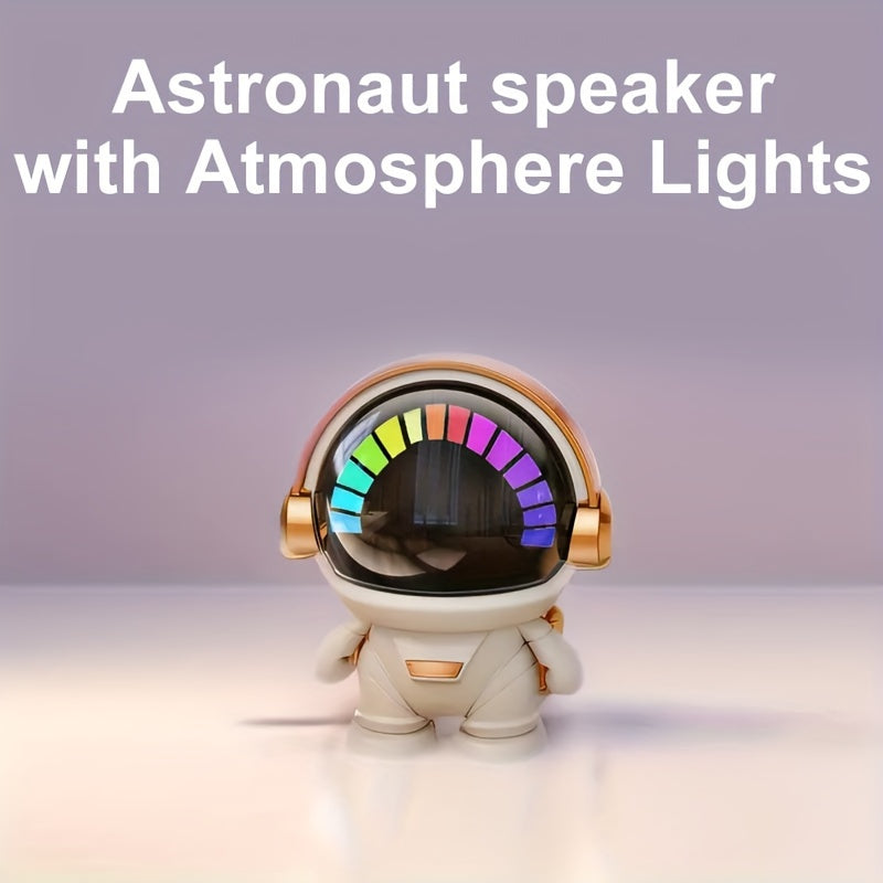 1pc Astronaut Small Speaker, Small Wireless Portable Outdoor Speaker With LED Light, Deep Bass, Large Volume Stereo LED Luminous Wireless Speaker