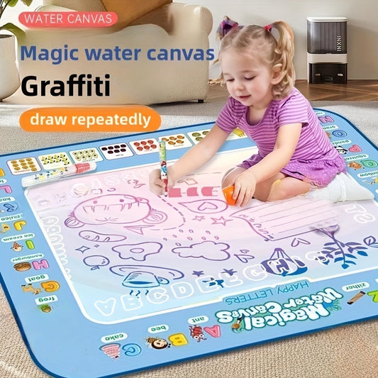 Magic Water Canvas, Reusable Grafitti Mat, Portable Art Toy for Kids, Educational Writing Aid, Creative Drawing Fun, Easy Clean, Durable Playmat